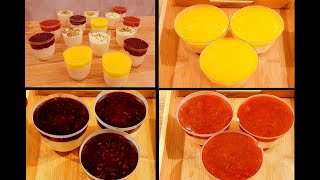 مهلبية بطعم الايسكريم . ومهلبية فواكهه .توت . مانجو . فراولة pudding &fruit pudding