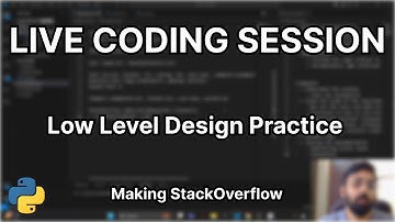 Low Level Design | Live Coding | Making StackOverflow