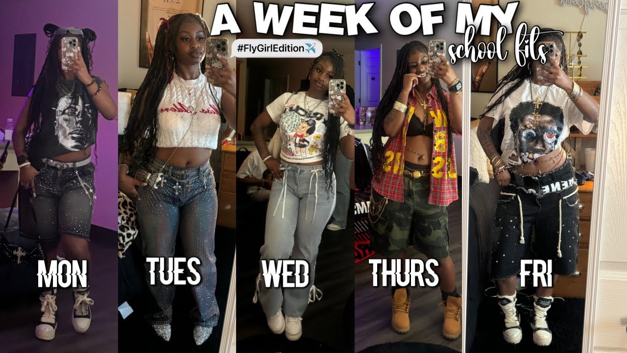 A WEEK OF MY SCHOOL OUTFITS | FLY GIRL EDITION | grwm, chit-chat, school vlog, ootd’s, etc.
