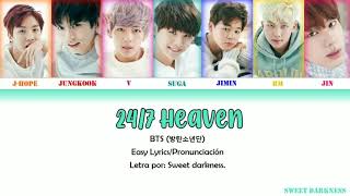 BTS; 24/7=Heaven Color Coded (Easy Lyrics/Pronunciación)