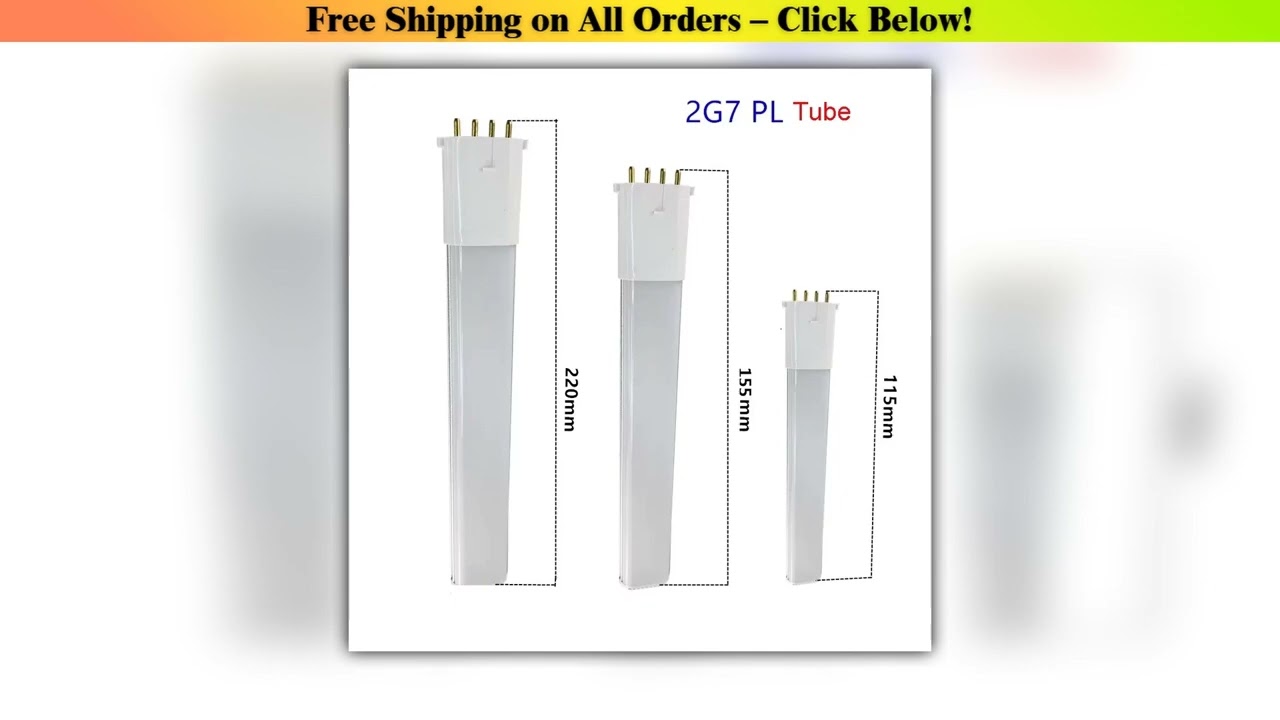 2G7 LED Tube PL Lamp 4w 6w 8w 10w 4 pin 115mm 155mm 220mm 3000k 4000k 6000k Table Desk Reading Bar