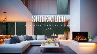 Free Stock Video For Your Channel's Need , Cozy apartment, Fireplace, Free Copyright Background
