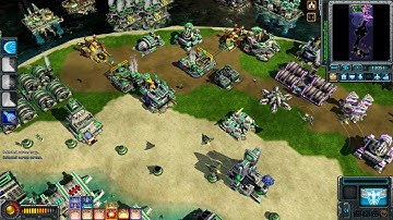 Red Alert 3 Using MODS - 2v4 Vs Brutal Ai , Online , Multiplayer Gameplay