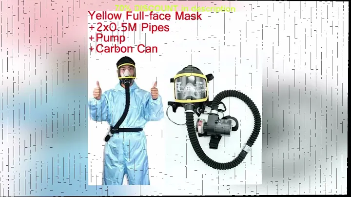 A must-have product! Electric Constant Air Flow Supplied Fed Full/Half Face Gas Mask Breathing Sys