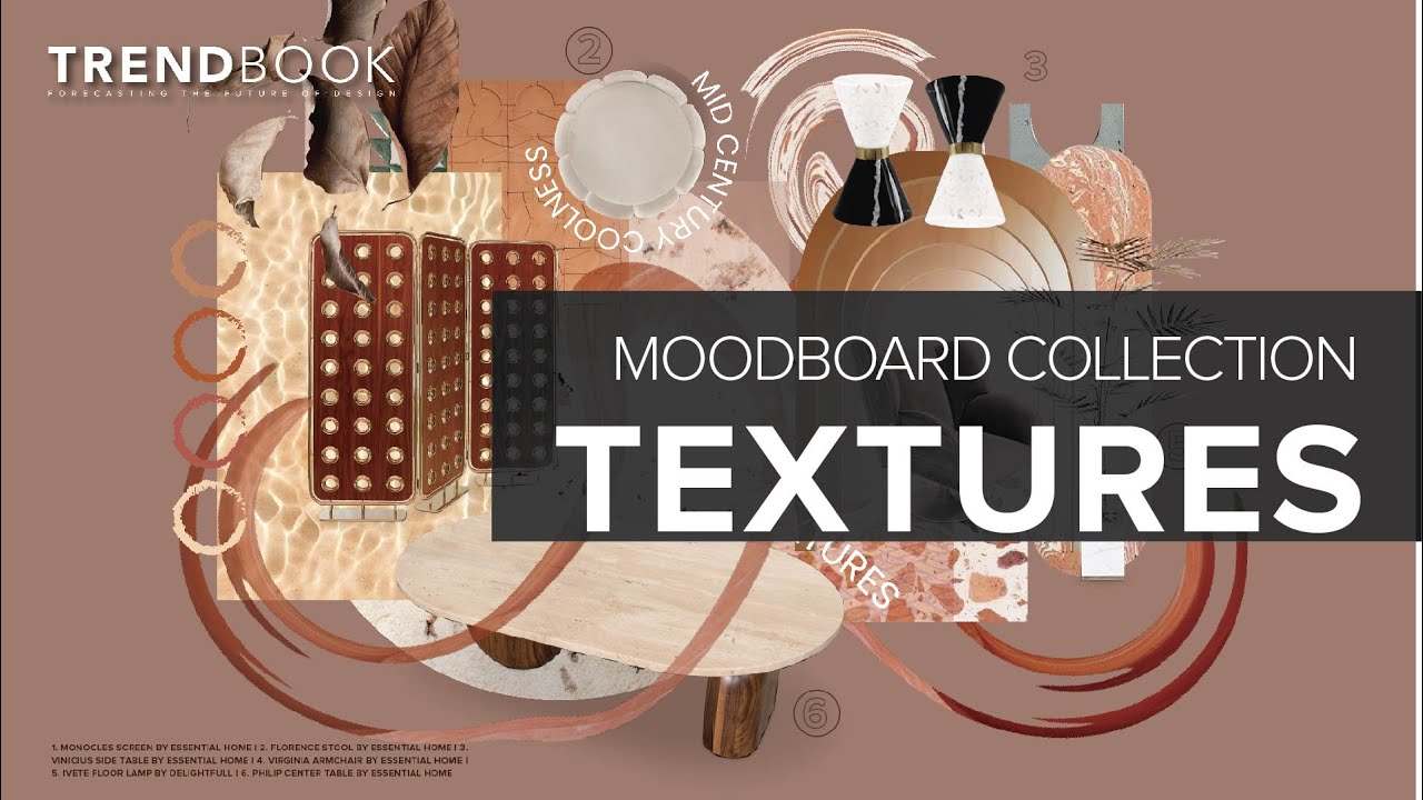 Trend Textures Mid-century Style I Moodboard Collection