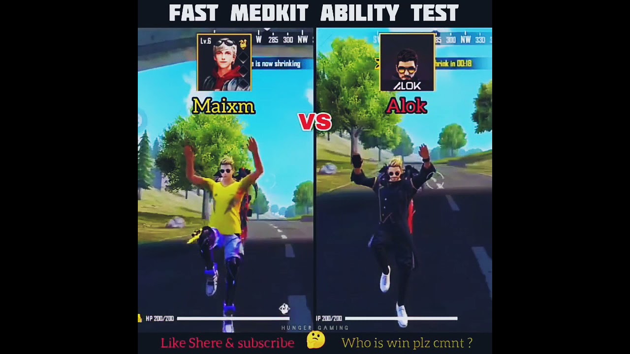 Fast medkit ability test in Maxim vs Alok |Free Fire🔥