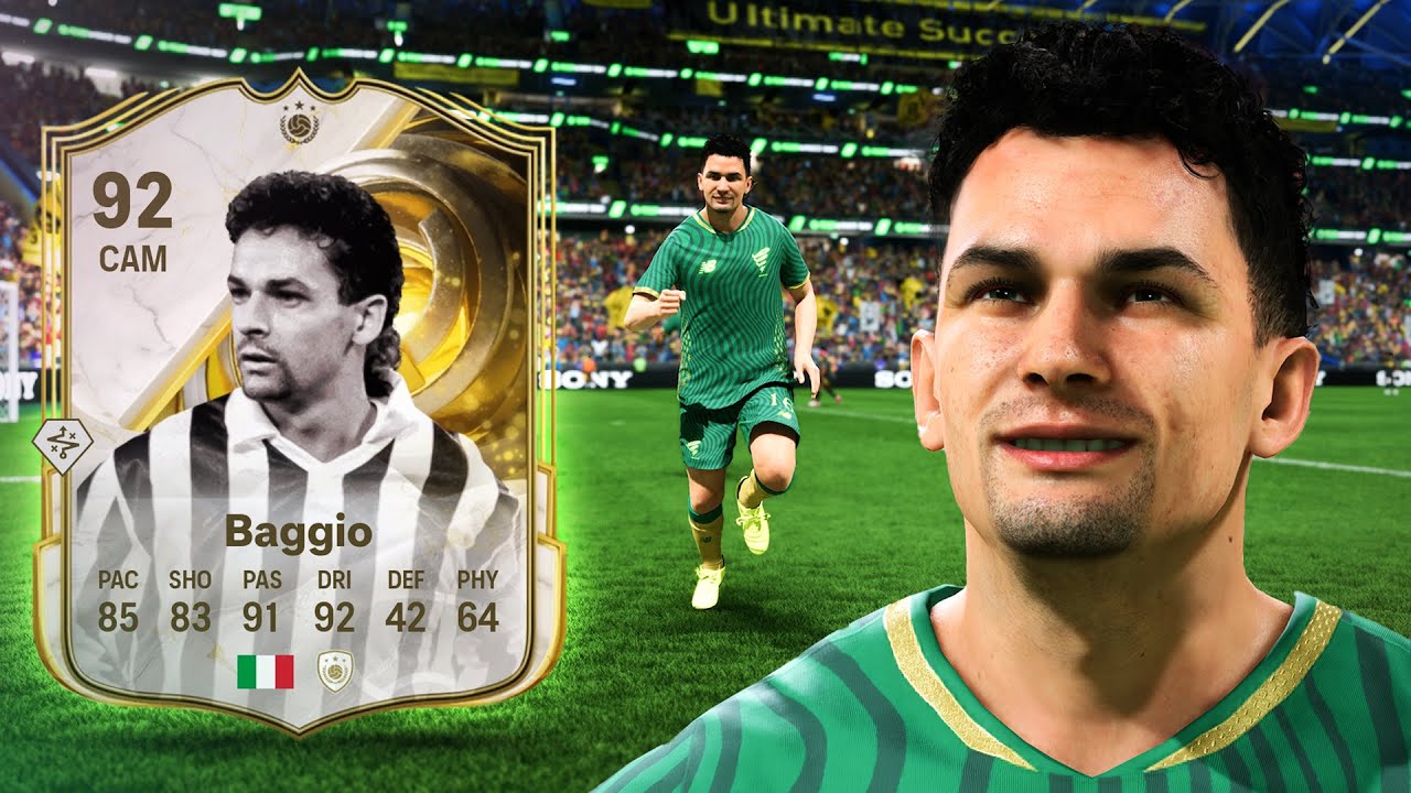 92 US Icon SBC Baggio is UNIQUE.. 👀 FC 25 Player Review