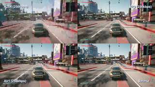 Various codecs at low bitrates