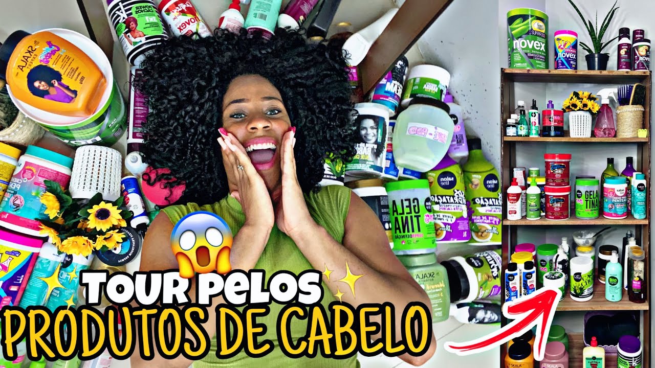 TOUR pelos meus PRODUTOS de CABELO CACHEADO / CRESPO | Limpeza, Organização, Favoritos e desapegos