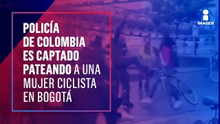 Policía patea a mujer ciclista en Bogotá | Noticias con Ciro Gómez Leyva