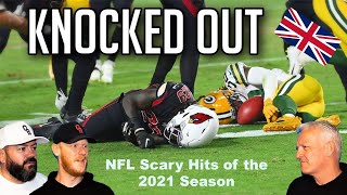 NFL Scary Hits of the 2021 Season REACTION!! | OFFICE BLOKES REACT!!