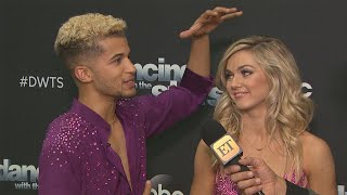 Jordan Fisher \& Lindsay Arnold Dish on Landing Perfect Score on 'DWTS' With Corbin Bleu (Exclusiv…