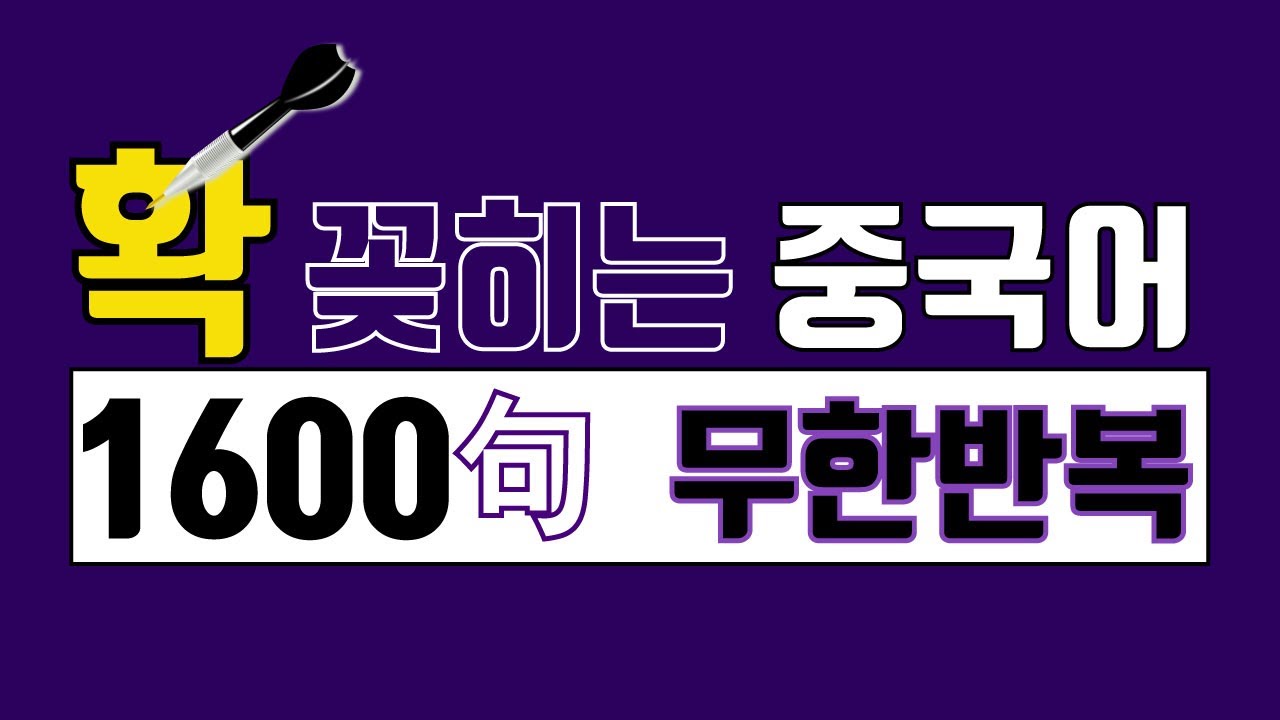 확 꽂히는 중국어 1600句 무려5시간 무한반복재생 ㅣ 원어민들이 가장 많이 쓰는 중국어 표현ㅣ롱차이나 중국어