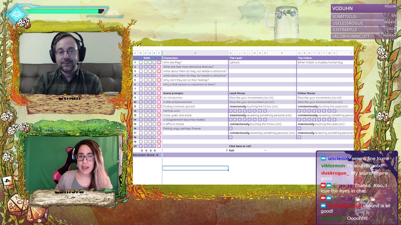 Starcrossed! The 2 player romance RPG!