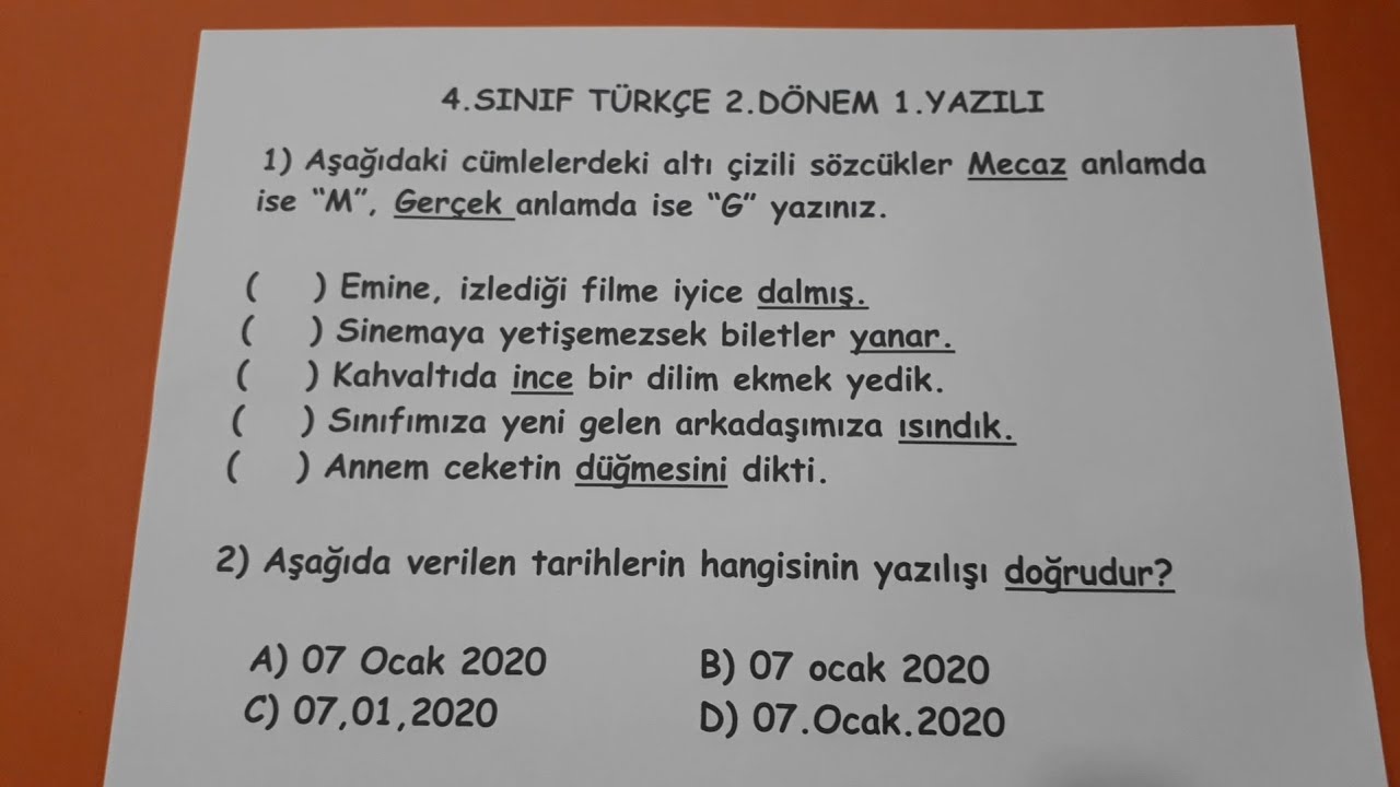 4.sınıf türkçe 2.dönem 1.yazılı  @Bulbulogretmen   #türkçe #yazılı #sınav #4sınıf #keşfet