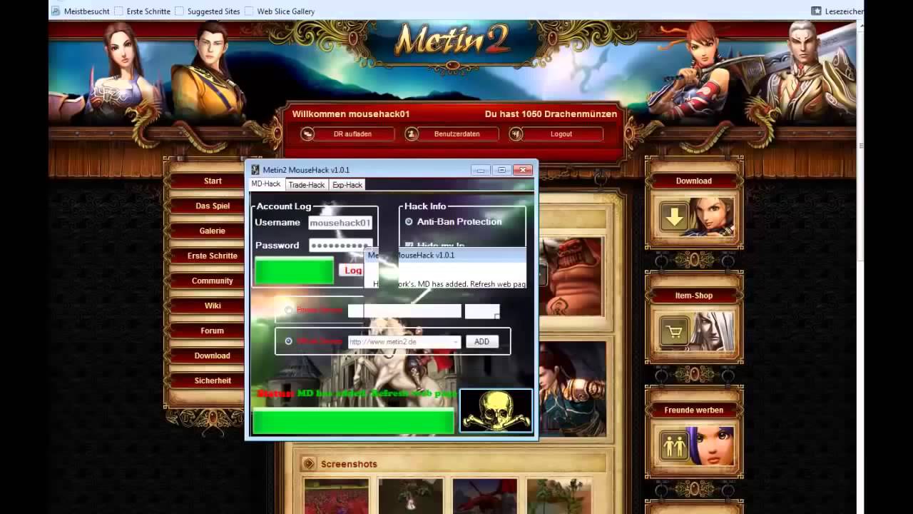 Metin2 Trade Hack 2014 Functional - YouTube