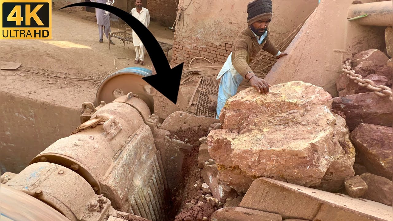 Big Rock Jaw Crusher Machine in Action | Powerful Stone Crushing ASMR Sounds