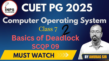 📌 Operating System - Chapter 7: Basics of Deadlock🎯 CUET PG 2025 | SCQP 09