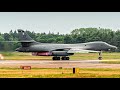 B-1 Bomber Full Afterburner Take off at Fairford - 4K