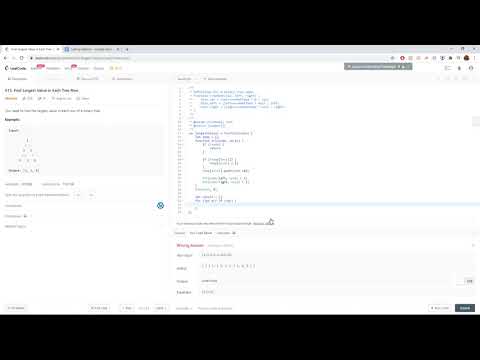 LeetCode 515:  Find Largest Value in Each Tree Row