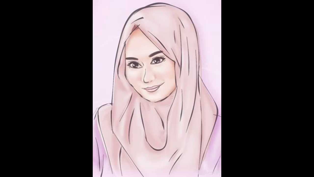 42 Contoh Gambar Karikatur Wanita Berhijab Karitur