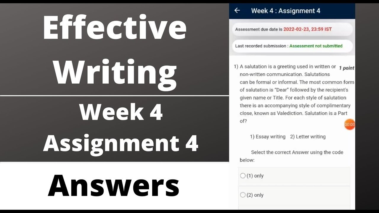 effective writing nptel assignment answers 2021