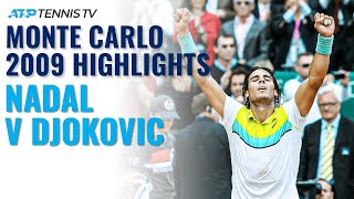 Rafael Nadal v Novak Djokovic Monte Carlo 2009 | Classic Tennis Highlights