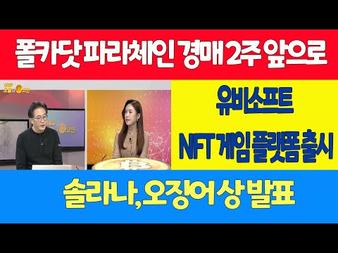 폴카닷 파라체인 경매 2주 앞으로/유비소프트 NFT 게임 플랫폼 출시/솔라나, 오징어 상 발표