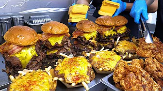 Taste Approved by Americans! Top 5 Original Cheeseburgers with Amazing Flavors / Korean Street Food
