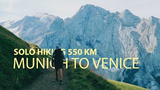 Solo hiking 550 km (340 miles) on the Traumpfad - Munich (Bad Tölz) to Venice