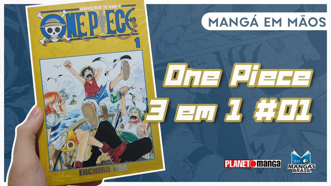 One Piece 3 Em 1 Mangá Vol. 1 Nova Coleção em Português - Mangá