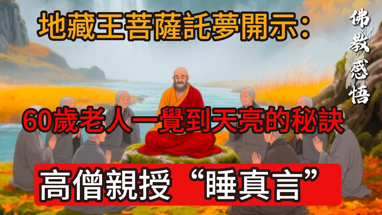 地藏王菩薩託夢開示：60歲老人一覺到天亮的秘訣，高僧親授“睡真言”佛教#信仰#修行|人生 |金剛經|南無阿彌陀佛#佛家 #大悲咒#修行 #教育#大悲咒#禪悟人生 #智慧#哲學#因果#冥想#达摩#媽祖