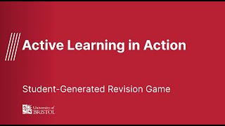 Active Learning in Action - Student-Generated Revision Game
