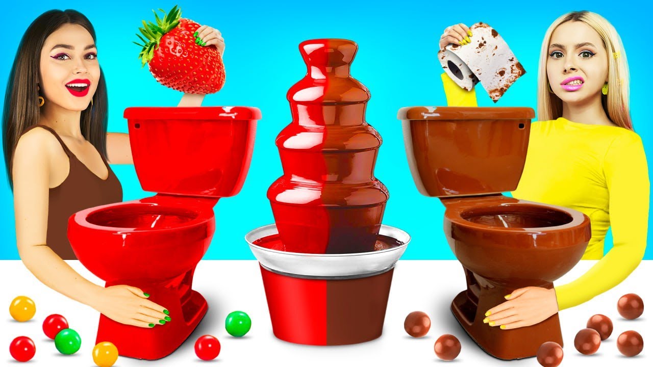 Expensive vs Cheap Chocolate Fountain Challenge Funny Moments by X