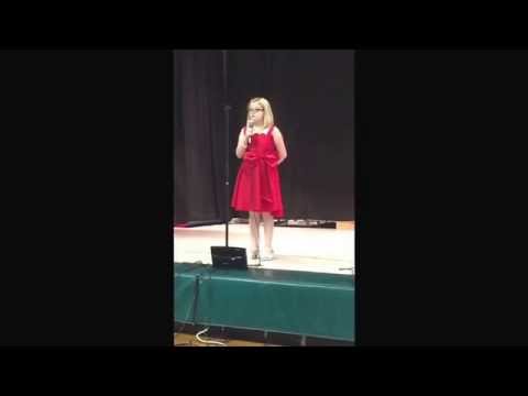 Maddi singing "Somewhere over the Rainbow" at the Rustburg Elementary School Talent show May 7, 2015