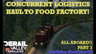 Concurrent Logistics Haul to Food Factory - Derail Valley Simulator