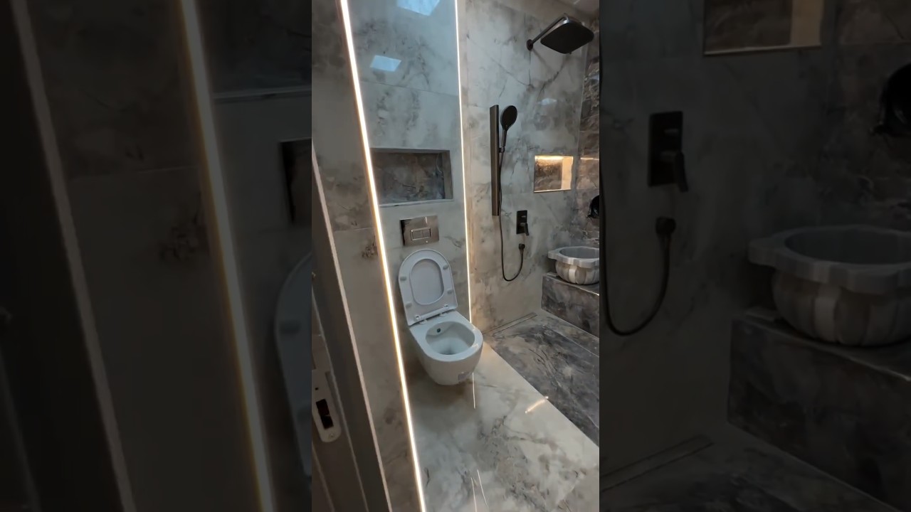 plumber installation Wall mounted toilets bathroom diverter table top wash basin. 