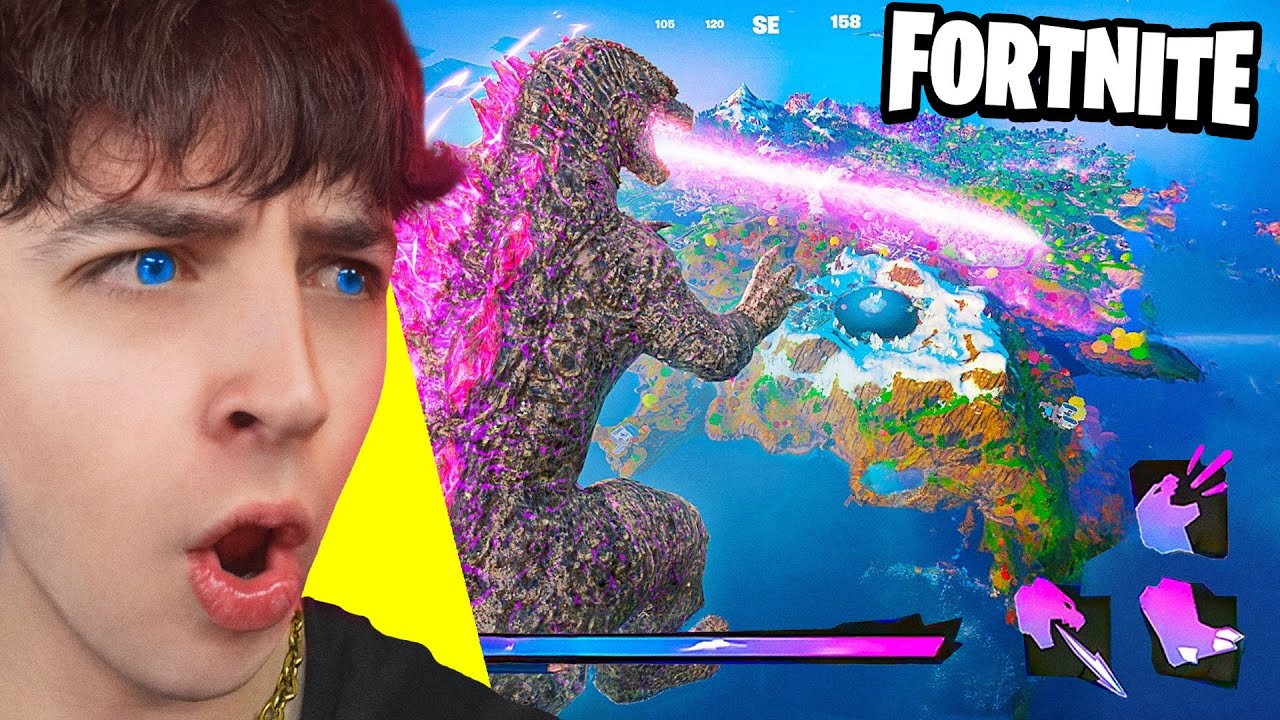 SCAPPO DA GODZILLA BOSS GIGANTE SU FORTNITE!!