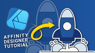 Affinity Designer Tutorial - Simple Blue Rocket