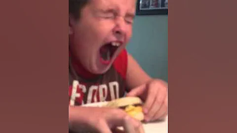 When Landyn doesn't like what he's eating...
