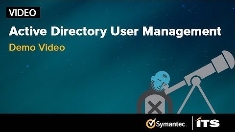 Active Directory User Management Demo Video