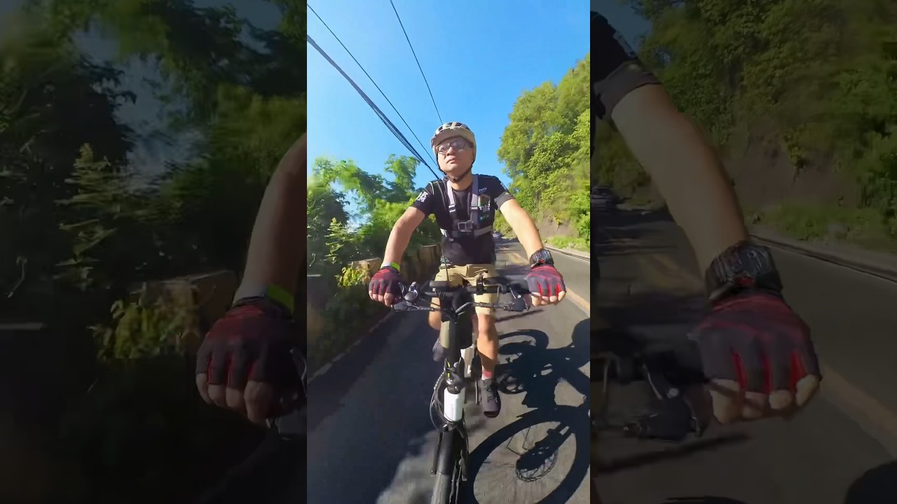 Exhilarating pure descent on a 20” folding e-bike.