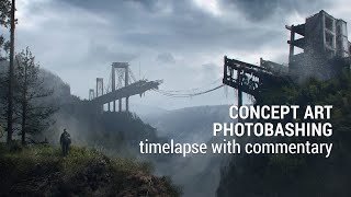 Concept art photobashing (with COMMENTARY)