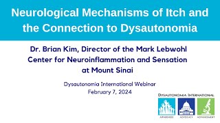 Neurological Mechanisms of Itch and the Connection to Dysautonomia