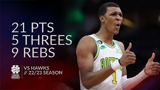 Jabari Smith Jr 21 pts 5 threes 9 rebs vs Hawks 22\/23 season