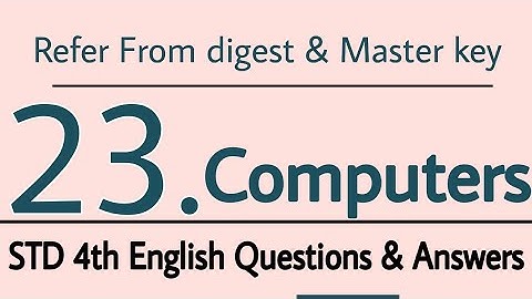 4th English |chapter 23|Computers |Question answer in Hindi-Maharashtra Board#std_4th