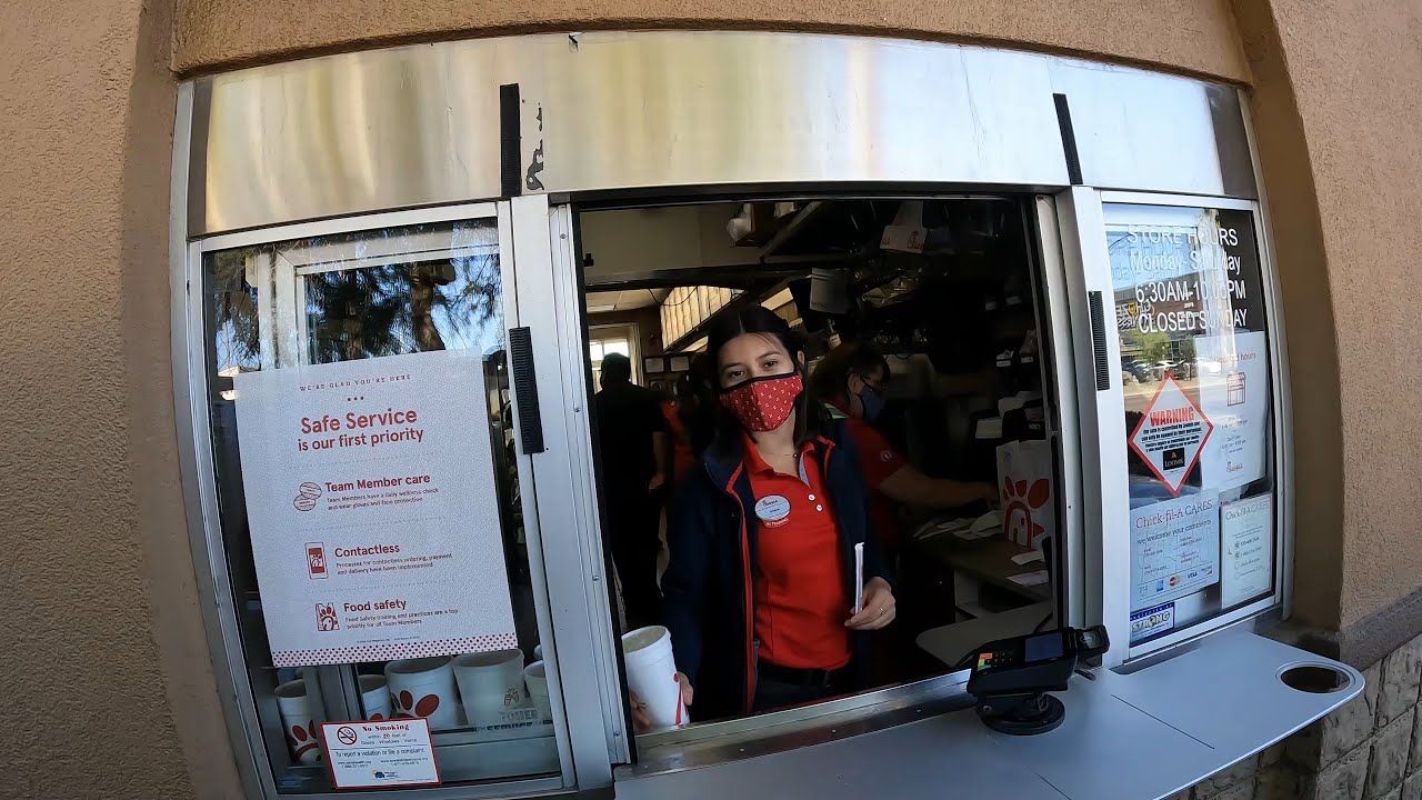 Chick-fil-A Drive-Thru, 12 Nuggets, Waffle Potato Fries, Lemonade, Oracle Rd, Tucson, AZ, 2021, GFH