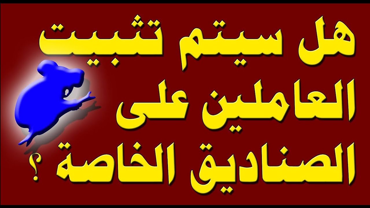 بيان التنظيم والإدارة بخصوص تثبيت العاملين المؤقتين اللي على الصناديق الخاصة