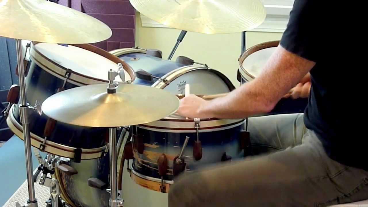 Dave Brophy Plays His Slingerland Rolling Bomber Kit - Part 1