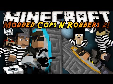 Minecraft Mini-Game : MODDED COPS N ROBBERS! PORTAL GUNS!